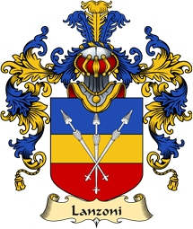 Italian Family Coat of Arms (v.25a) Lanzoni