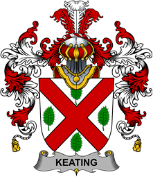 Irish Family Coat of Arms (v.25b) Keating or O