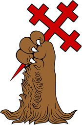Bear Gambe Holding Cross Crslt Fitchee