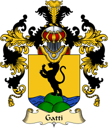 Italian Family Coat of Arms (v.25a) Gatti