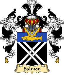 French Family Coat of Arms (v.25) Salmon