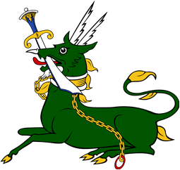 Heraldic Antelope Coll and Chained Hold Sword